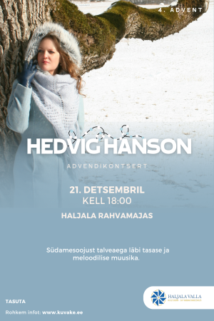 Hedvig Hansoni advendikontsert 21. detsembril kell 18:00