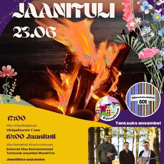Võsu jaanituli ansambliga MandoTrio 23. juunil kell 19:00